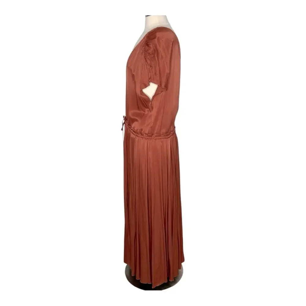 Free People Love and Feeling Midi Dress Copper Large NWT